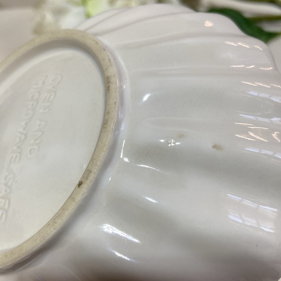 Vintage Ceramic Scallop Sea Shell Oven&Microwave Save Baking Dish Bowl Plate - Picture 12 of 17